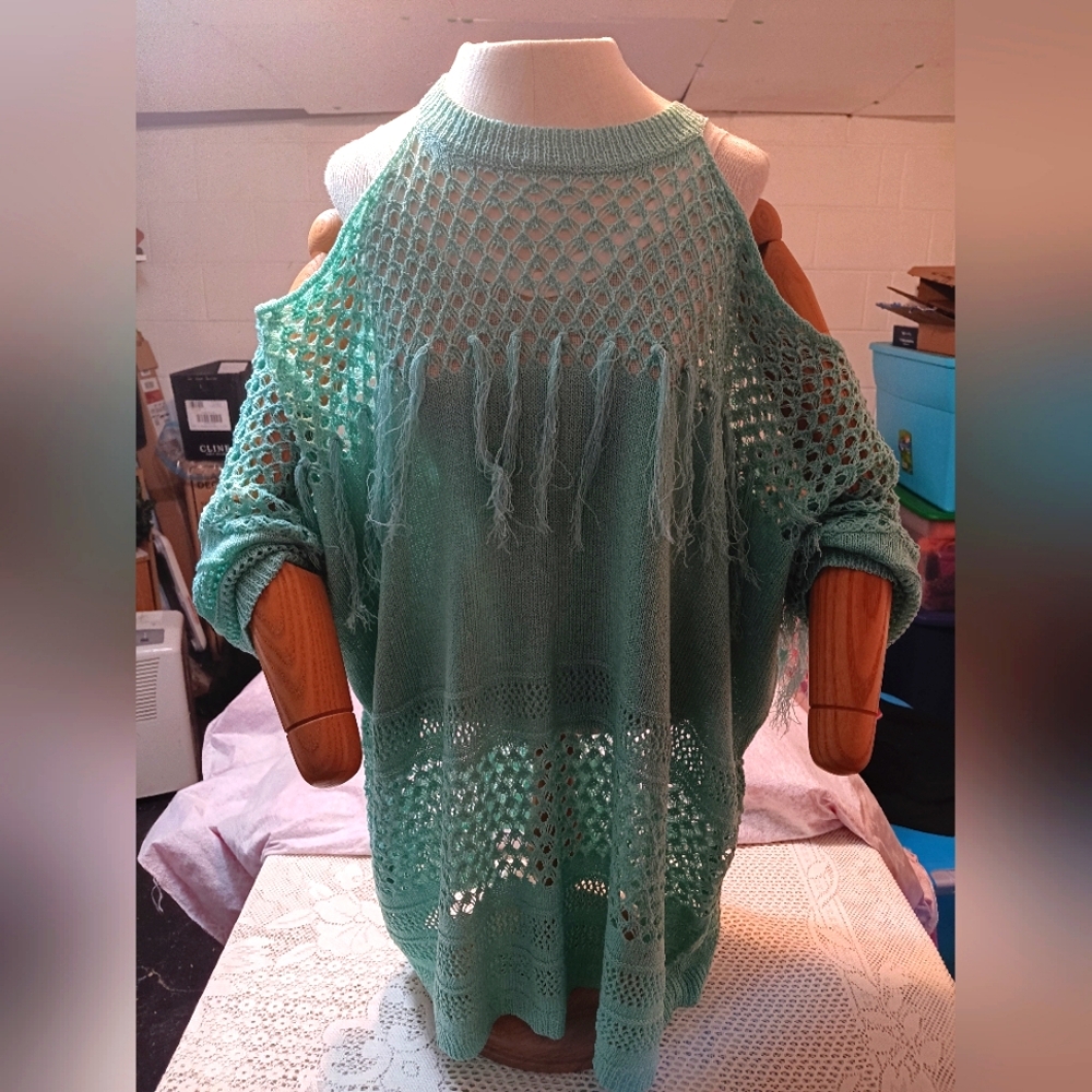 Women's Mint Green Knit Sweater